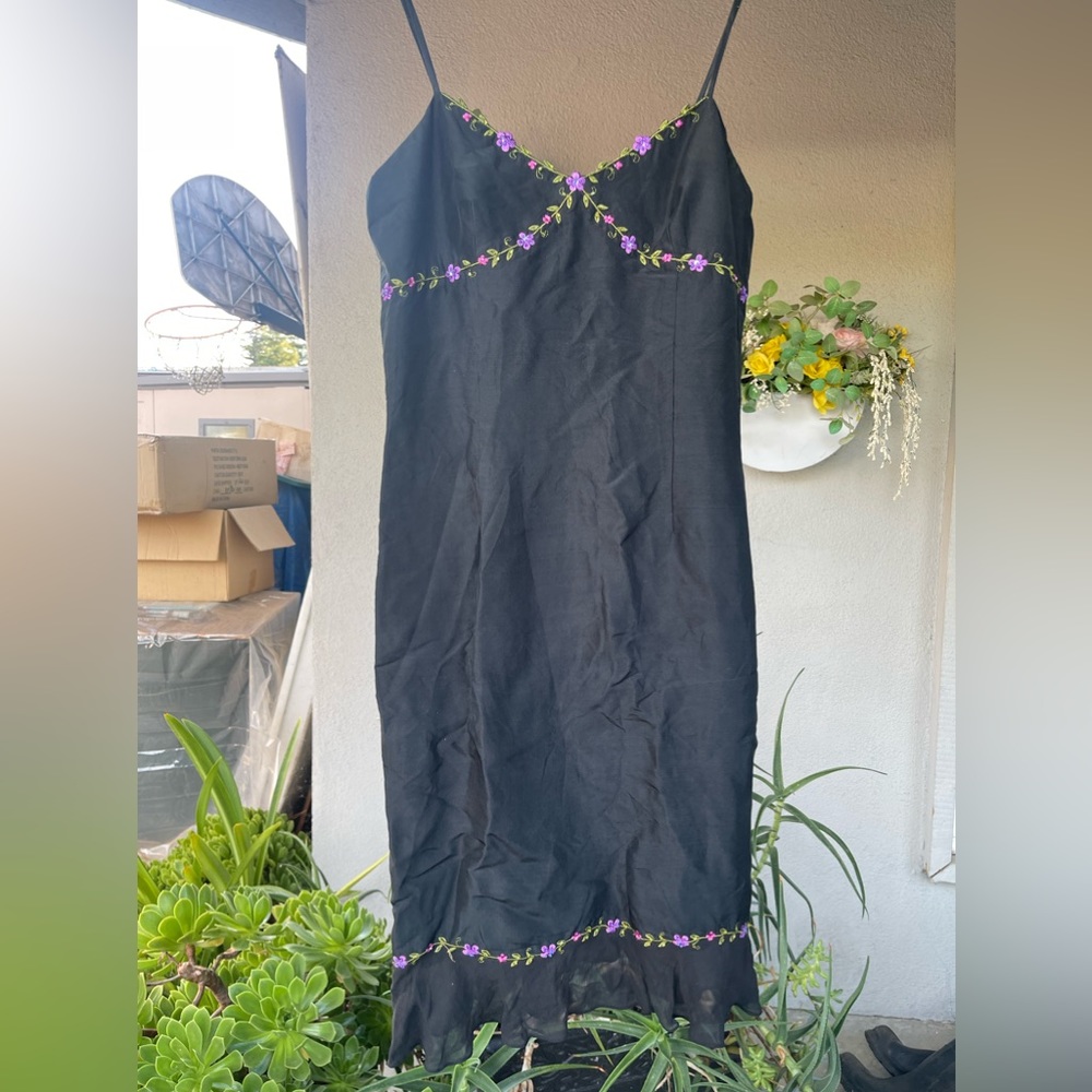 Y2K silk dress - Picture 1 of 9